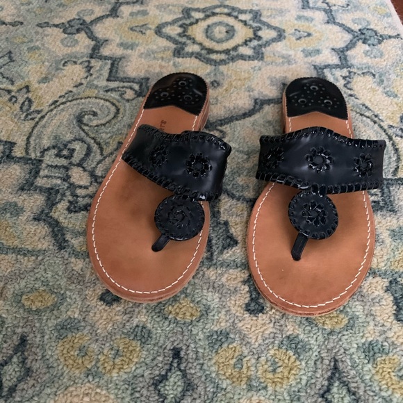 Black Jack Rogers with Patent Whipstitching - Picture 2 of 4